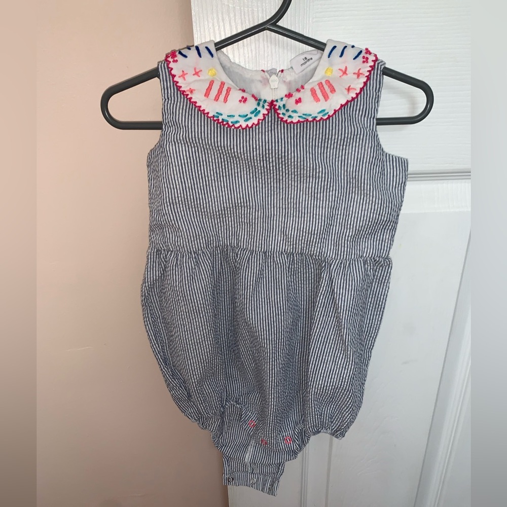 Collared bubble romper